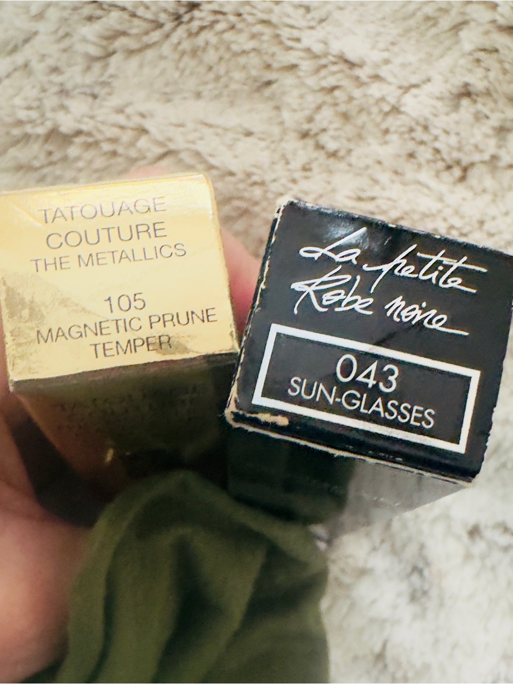 GUERLAIN & YSL  La Petite Robe Noire Black 043 & ysl 105 new in box